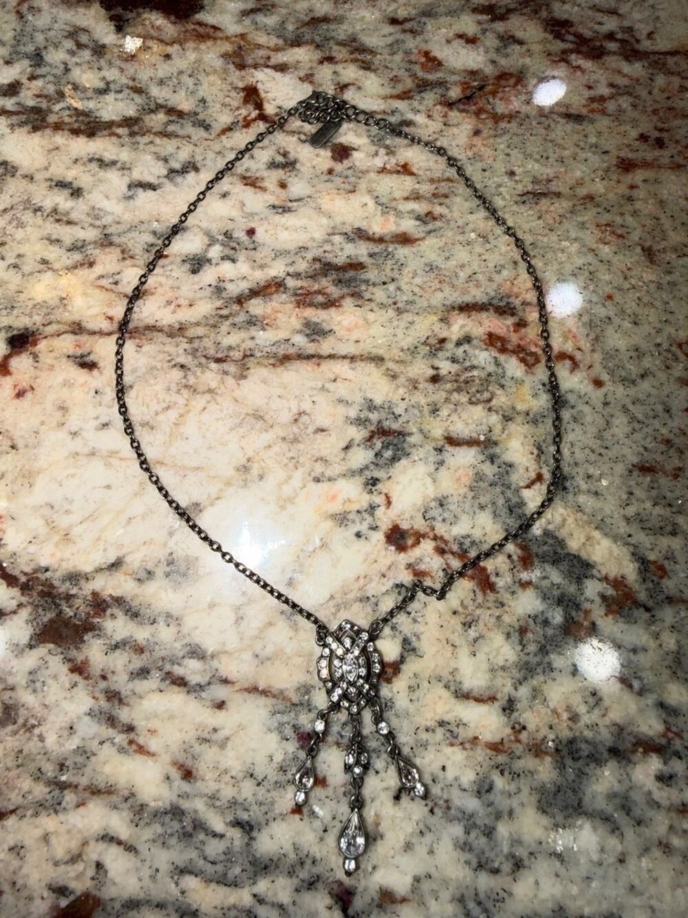 Tristan Crystal Chandelier Drop Necklace